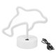 thumbnail image 1 of Luz LED de neón con forma de delfín, accesorio único para decoración de habitación con USB o batería, con base, 1 of 14