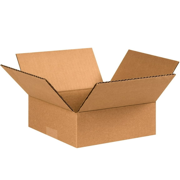 BOX USA 8x8x2 Flat Corrugated Boxes, Flat, 8L x 8W x 2H, Pack of 25  Shipping, Packaging, Moving, Storage Box for Home or Business, Strong Wholesale Bulk Boxes