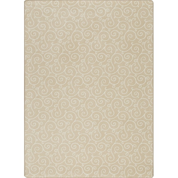 Milliken Imagine Area Rug LYRICAL Lyrical Parchment Curls Swirls 2' 8" x 3' 10" Rectangle
