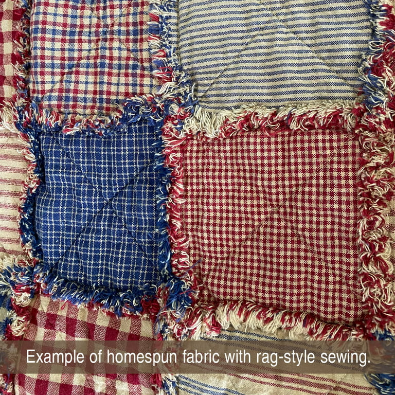 Prov Blue Cream Multipane Homespun Fabric