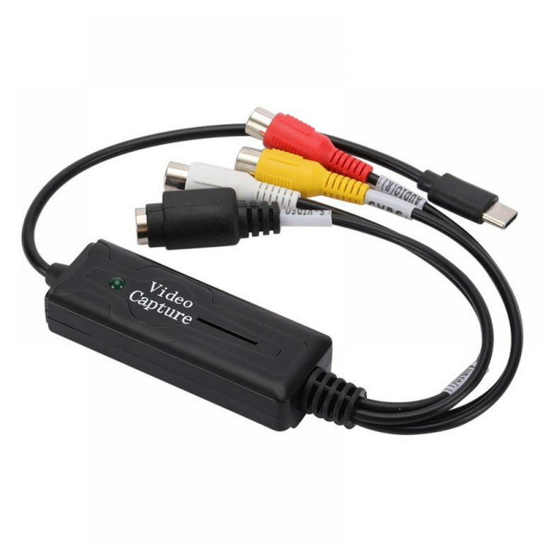 USB C 2.0 Audio Video Capture 4 Channel Video TV DVD VHS VCR USB Capture  Card Adapter Driver-free Digital Converter For PC