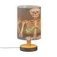 thumbnail image 2 of Human Skull Skeleton Bedside Table Lamp Desk Warm Lights with USB Charging Port Cylinder LED Lamps for Bedroom Living Room Office, 2 of 7
