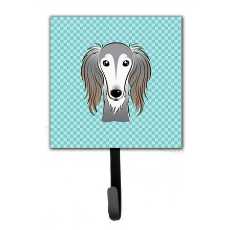 Caroline's Treasures Checkerboard Saluki Leash Holder and Wall Hook