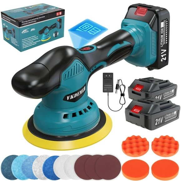 Pulidora inalámbrica para automóvil Videmer, 6 pulgadas, 5500 RPM, 21 V