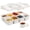 White, variant on Caperci All-in-One Snack Tray with Lid and Handle - 10 Compartments and Built-in 2 Sauce Cups Portable Snackle Box for Travel, Dishwasher Safe, Leak-Proof, BPA-Free (Green)