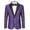 Purple Paisley, variant on Mens Floral Tuxedo One Button Luxury Shiny Blazer Dinner Party Prom Wedding Suit Jacket