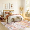 thumbnail image 3 of Wondo Boho Moroccan Pink Rug 5x8 Ft - Geometric Non-Slip Carpet, Throw Rugs Machine Washable Indoor Floor Mat for Bedroom, Living Room, Nursery, 3 of 8