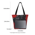 thumbnail image 3 of Balery Black Dog Red Background Bolsa de Hombro con Diseño, Bolsa Grande y Duradera, Bolsa Versátil para Compras, 3 of 6