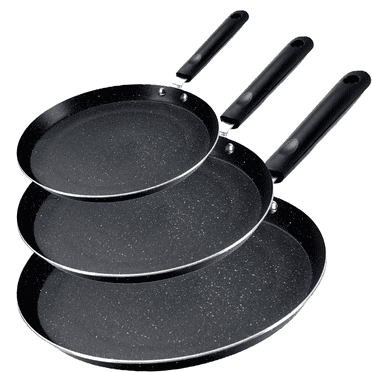 Frying Pan Set, 8/9/10Inch 3-Piece Non Stick Saute Fry Pan Skillet Set,  Black