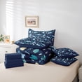 thumbnail image 6 of Feelyou Blue Shark Twin Bedding Sets 7pcs, Ocean Seashell Starfish Bedding Comforter Set, 6 of 8