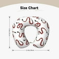 thumbnail image 5 of KLL Red Snake Pattern Memory Foam Cervical Neck Pillow Versatile U-Shaped Pillows for Home/Office/Camping/Travelling/Soft Washable Cover, 5 of 8