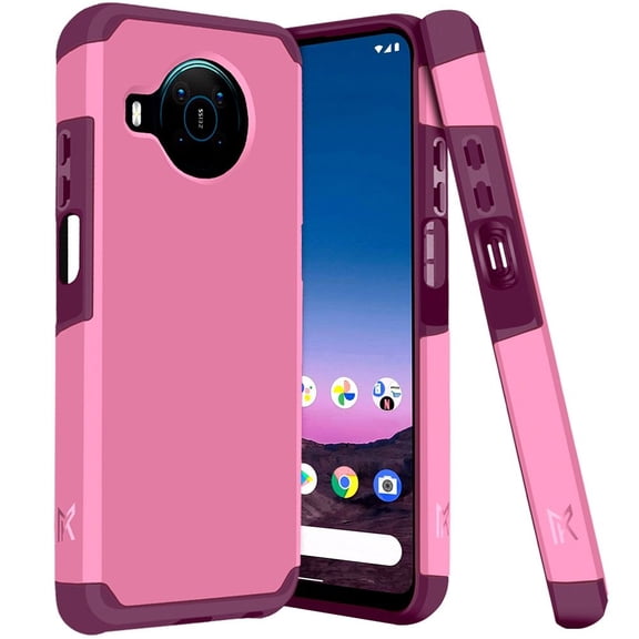 MK Dual Layer Case for Nokia X100 (Slim Shockproof Protection Cover) - Wine Pink