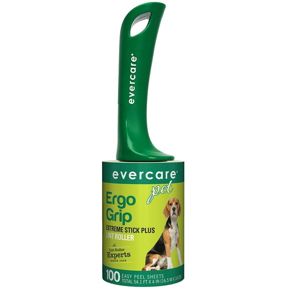 Evercare Pet Ergo Grip Extreme Stick Plus Lint Roller, 100 Sheets