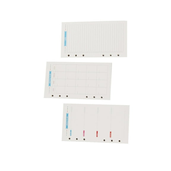 3 Sets Loose Leaf Paper for Notebook A5 Planner Inserts College Ruled