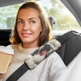 thumbnail image 6 of 2-Pack Seat Belt Covers with Flannel Seatbelt Shoulder Strap Case Adjustable Straps Soft Padding for Car Vintage Black and White Chickens Small, 6 of 8