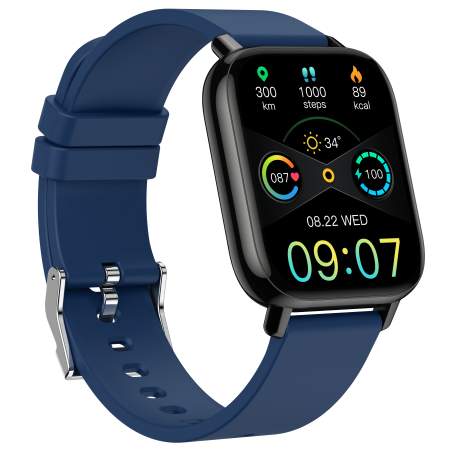 Smart Watch for Men Women, Fitness Tracker Touch Screen Smartwatch Fitness Watch, Sleep Monitor, Pedometer, IP67 Waterproof Activity Tracker for Android iOS, Blue