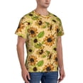 thumbnail image 2 of Qekee Sunflowers Classic Fit T-Shirt Men's Shirt Men's Tight Short Sleeves for Exercise, Running, Mountaineering - Sunflowers, 2 of 9