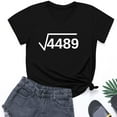 thumbnail image 4 of Womens Summer Tops Casual Printed Short Sleeve Round-Neck Blouse T-Shirts Top, 4 of 6