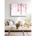 thumbnail image 4 of Pink Ombre Botanical Wall Art for Living Room,Canvas Picture Wall Decor for Bathroom Bedroom,Watercolor Country Pastoral Leaf Painting Artwork for Office Kitchen Hallway Dining Room Decor 20"x24", 4 of 8