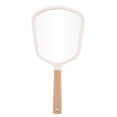 thumbnail image 1 of Milisten 1 Pc Portable Handheld Makeup Mirror Solid Wood Elliptical Makeup Mirror, 1 of 5