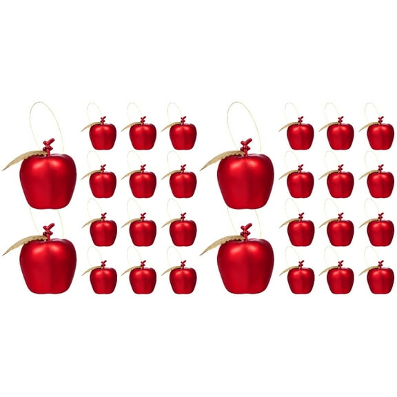 Christmas Tree Apple Ornaments, 48 Pack Mini Hanging Apple Ornaments, Christmas Tree Decoration