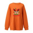 thumbnail image 4 of Chandail en Molleton de Noël pour Femmes 2023 Col Rond Imprimé Manches Longues Blouse Régulière en Solde, 4 of 5