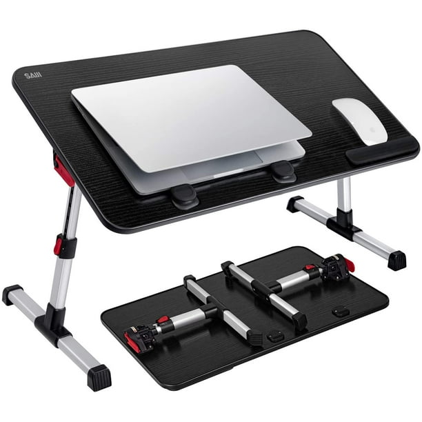 Costway Adjustable Angle Height Rolling Laptop Notebook Desk Stand Over Sofa Bed Table Walmart Com Walmart Com