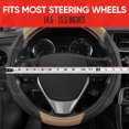 thumbnail image 6 of Motor Trend GripDrivePro Carbon Fiber Grip Leather Steering Wheel Cover Universal Fit 14.5 - 15.5" (Beige Color), 6 of 6
