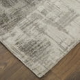 thumbnail image 3 of Feizy Eastfield Modern Abstract, Gray/Ivory, 2' x 3' Accent Rug Sheen Handmade Casual Distressed Floor Rug for Living room Bedroom, 3 of 8