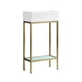 thumbnail image 2 of Pierre 19.5 Single, Freestanding, Open Shelf, Gold Metal Frame Bathroom Vanity, 2 of 12