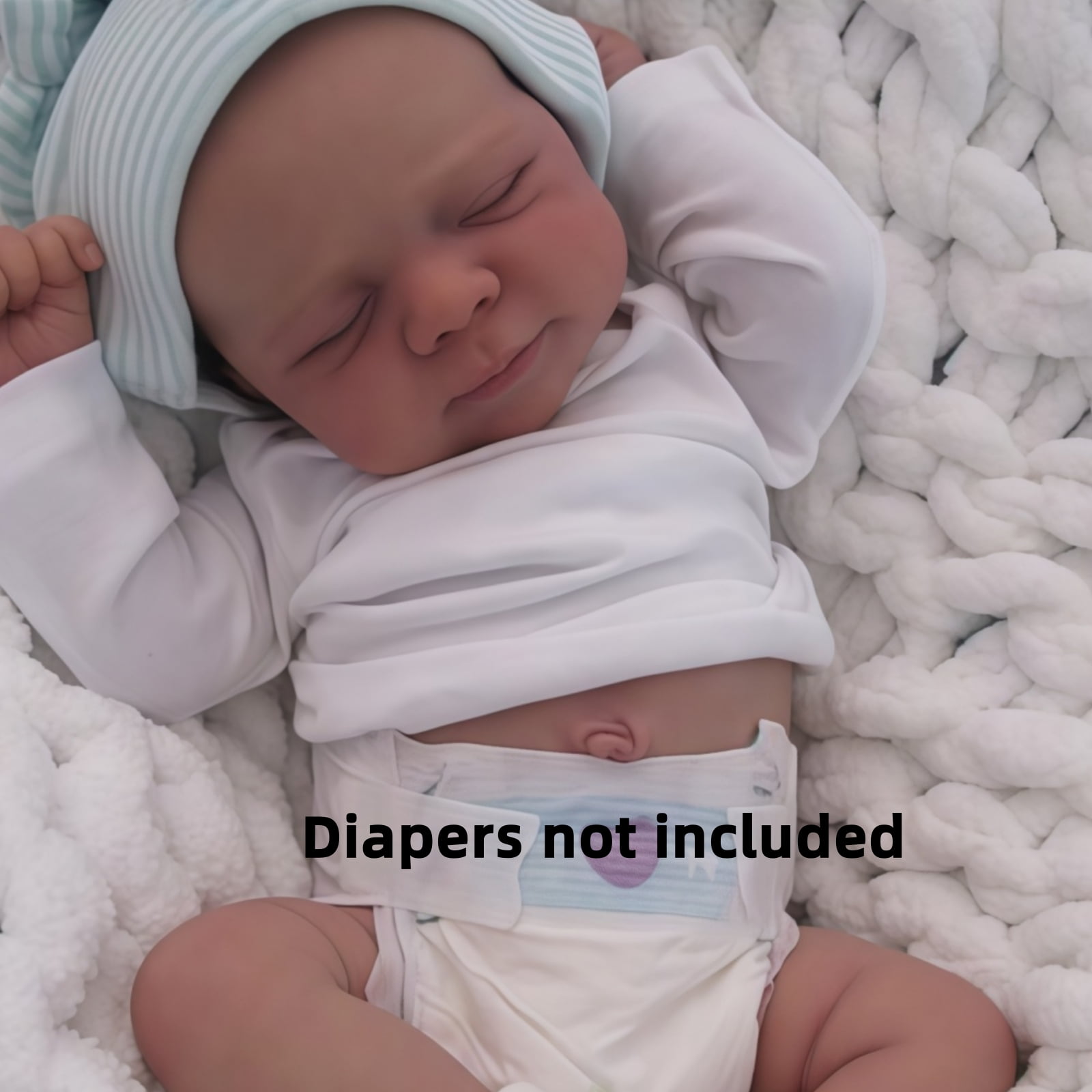 19 Inch adorable reborn baby doll - realistic details, hand-painted appearance, cute and real - perfect for collection and gift giving
