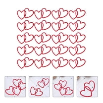 BESTYASH 30Pcs Red Heart Cake Decorations Cupcake Picks DIY Insert Cards for Birthday and Holiday Party Use