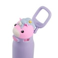 thumbnail image 3 of Aqua Pals 14oz Purple Water Bottle with Interchangeable Cat, Axolotl & Unicorn Heads, 3 of 10