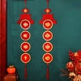 thumbnail image 4 of Household Pendant, Ongmies Chinese New Year Decorations 2025 Chinese Knot Couplets for New Year Decoration Hanging Ornaments Spring Festival Home Door Year of The Decor Chinese Couple, Red3, 4 of 9