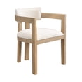 thumbnail image 2 of GDF Studio 7-Piece Rubberwood Dining Set with Boucle Upholstery Seats, Light Ash+Beige, 2 of 14
