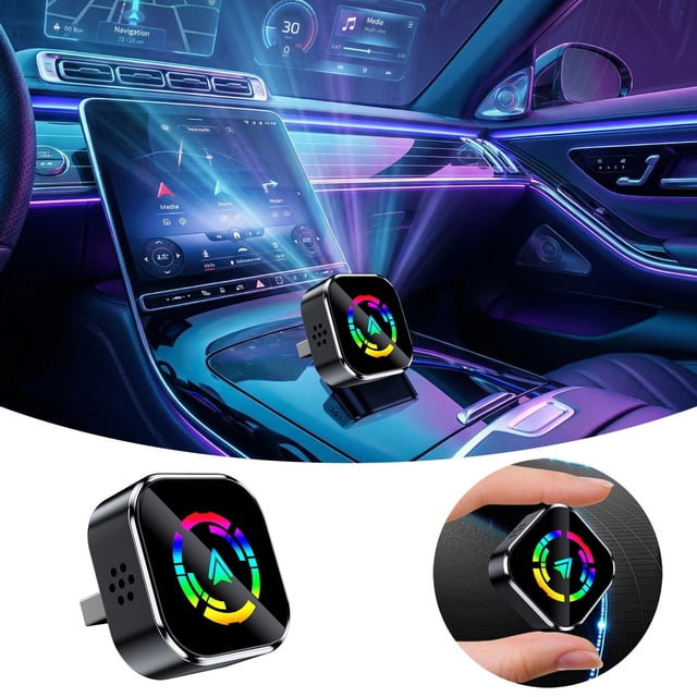 Decoration Wireless CarPlay Adapter Size USB Wireless Play Adapter 2 In 1 Carplay Wired To Wirelesss For CarPlay Plug And Play