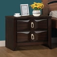 thumbnail image 4 of Transitional Style Wood Nightstand with 2 Drawers Espresso Brown - Saltoro Sherpi, 4 of 7