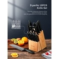 thumbnail image 3 of 15 Pieces Knife Set with Block, BO Oxidation Stainless Steel Knife Set, Super Sharp Knife Block Set, Non-slip Handle, 3 of 7