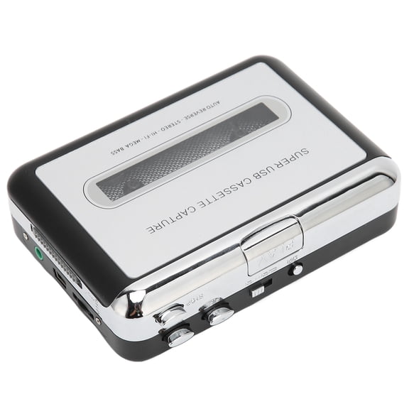 Reproductor de casetes, portátil, multifuncional, convertidor de CD y MP3, reproductor de cintas de música con sonido inverso automático por USB para computadoras portátiles y PC