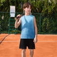 thumbnail image 6 of UACY Teen Boys Summer Tank Tops, Casual Loose Fit Crewneck Sleeveless Shirts, Soft Basic Athletic Tees for Kids (Sky Blue, 5-6 Years), 6 of 7