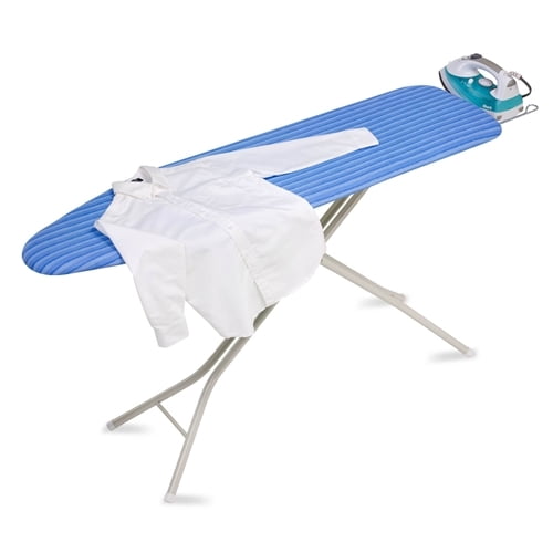 Honey Can Do 4Leg Ironing Board with Retractable Iron Rest, Blue