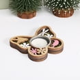 thumbnail image 6 of Heart-Shaped Wooden Candle Holder, 3D Carvings Wood Tea Light Holder Home Table Decor Wood Candlesticks Holders Valentine's Day Wedding Birthday Gift(Heart), 6 of 7