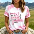 thumbnail image 2 of Mfakffe Breast Cancer Shirts for Women October Breast Cancer Awareness Short Sleeve Tee Pink Ribbon Print Crew Neck Casual T-Shirt for Breast Cancer Support, 2 of 5