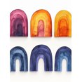 thumbnail image 1 of Qisvanset Framed Canvas Wall Art, 12x16 Inch Boho Rainbow Girl Kids Nursery Watercolor Art, 1 of 5