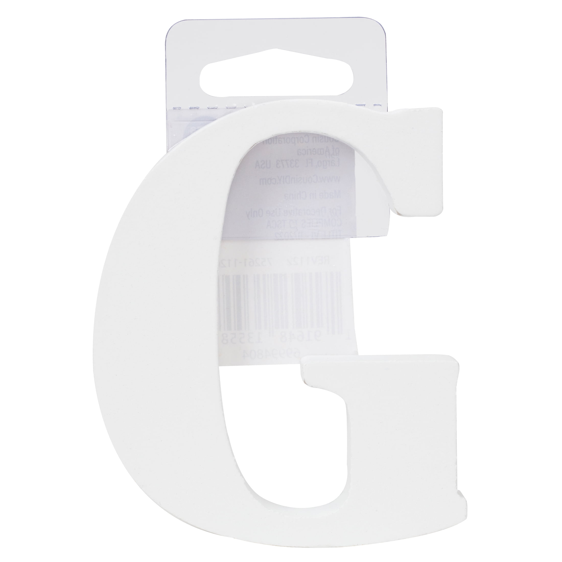 Cousin DIY 3" White Wood Letter G