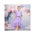 thumbnail image 2 of Sunny Fashion Girls Dress Violet Ruffle Butterfly Belt Irregular Hem Princess Formal 14 Years, 2 of 7