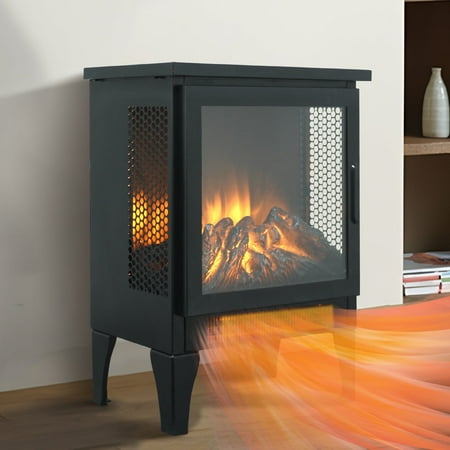 Indoor Fireplace Heater Multifunction Electric Heater with Remote Control 1400W Space Heater 18 H Portable for 150 sq. Ft 4777 BTUs