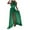 Green, variant on IROINNID A-Line Dress For Women Halter Sleeveless Summer Slitting Halter Neck Hem Long Dresses Round Neckline Solid Color Dress
