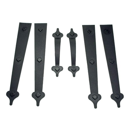 240 Hinge It Magnetic Decorative Garage Door Accents | Black, DECORATIVE MAGNETIC carriage door accent handles (2) and hinges (4)...