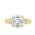 thumbnail image 5 of Rosec Jewels Asscher Cut Moissanite Engagement Ring 3.15 Carat - Vintage Inspired Ring for Women - D-VS1 Quality Certified, 10K Yellow Gold, US 7.50, 5 of 9